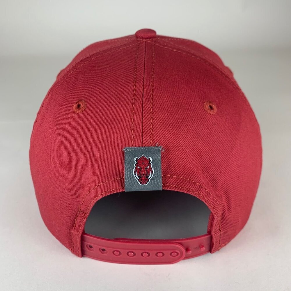 Arkansas Razorbacks NCAA Red Gray Captivating Snapback Hat - Picture 3 of 5